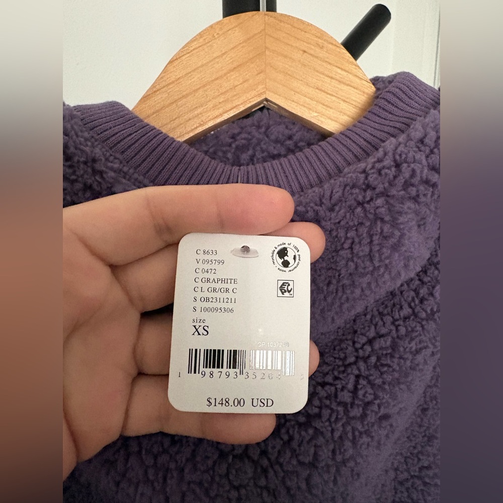 NWT FREE PEOPLE MOVEMENT Scout It Out Fleece Pullover | Graphite MSRP $148 - Picture 7 of 10